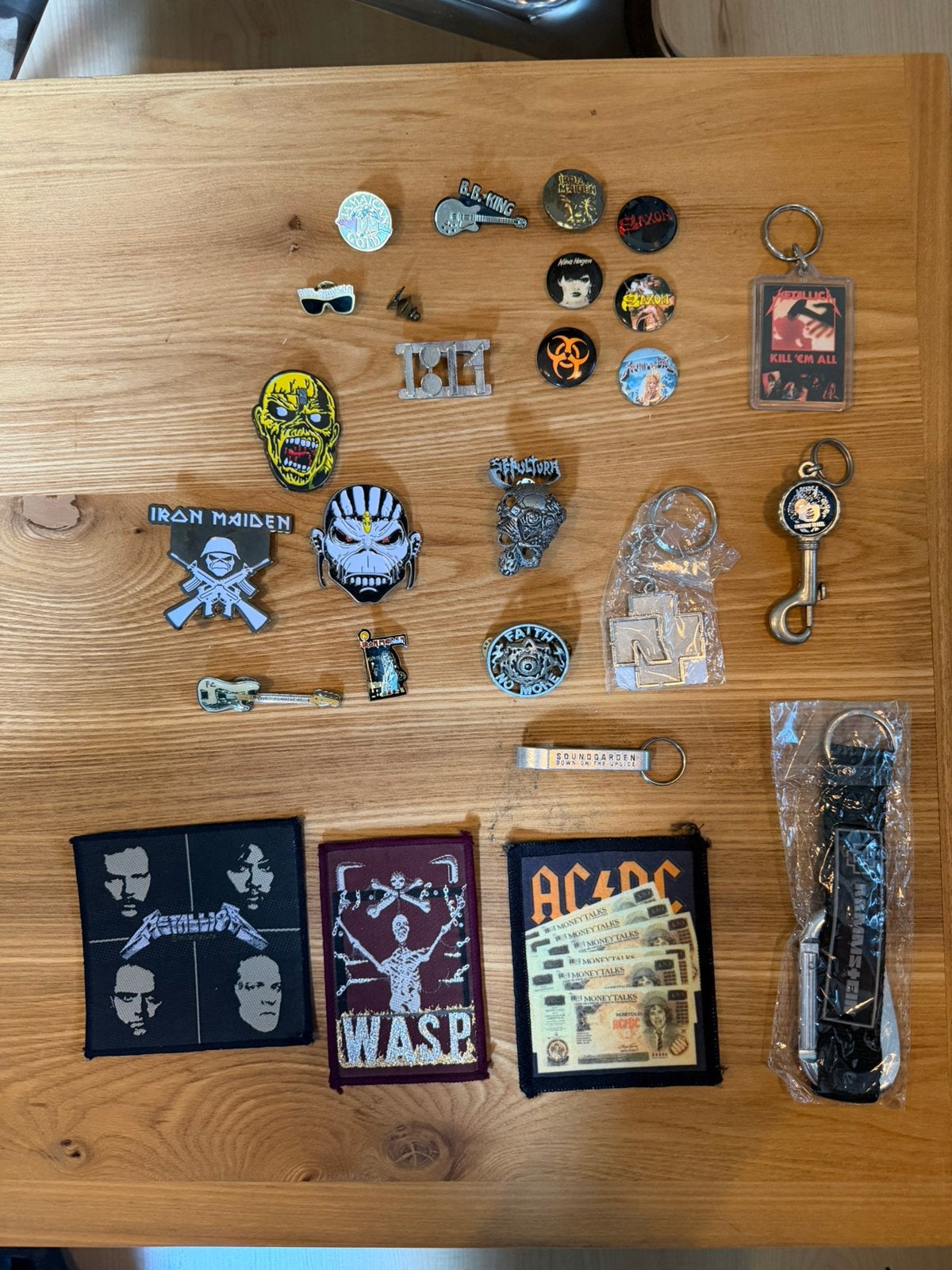 Vintage metal pins, patches & sleutelhangers. Metallica, Ophalen of Verzenden, Zo goed als nieuw