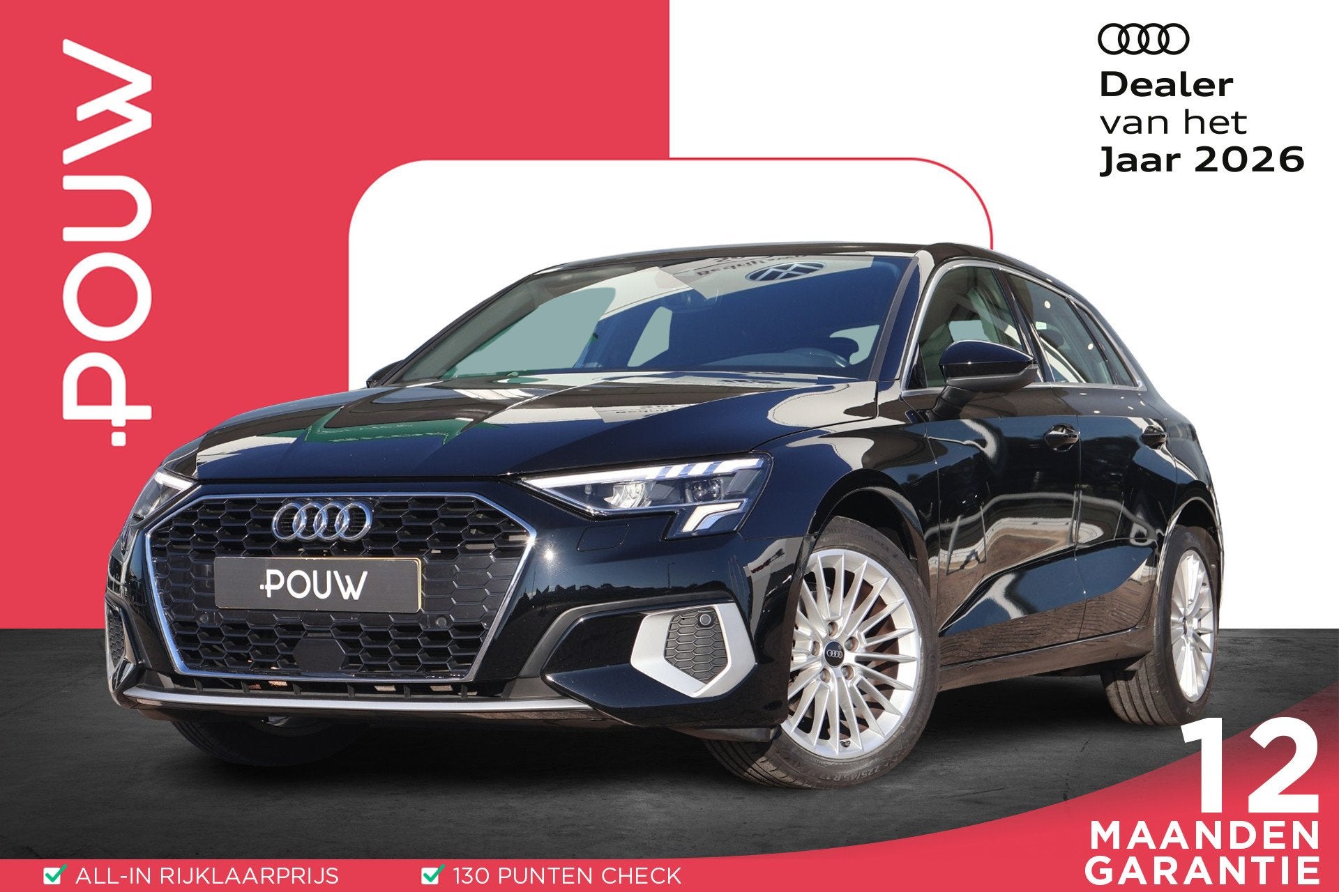 Audi A3 Sportback 30 TFSI 110pk Advanced Edition | Navigatie, Auto's, 12 maanden, Gebruikt, Zwart, Origineel Nederlands
