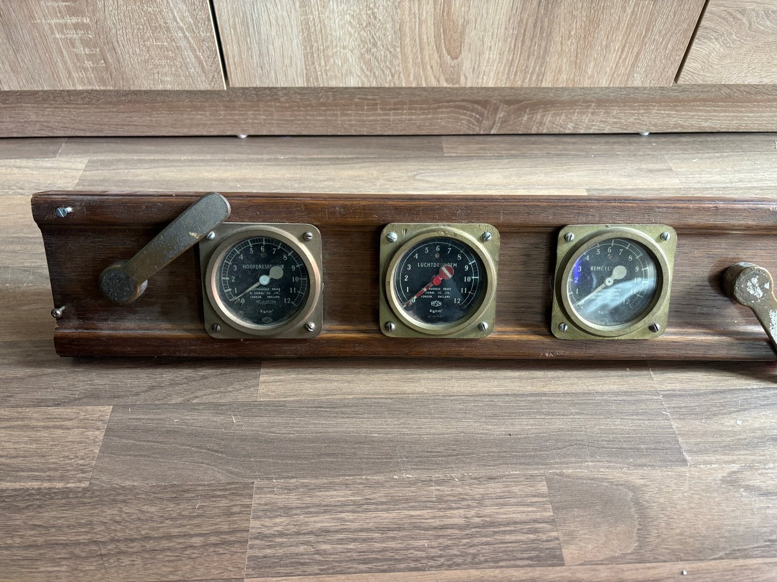 Uniek NS Trein Dashboard Manometers Wph Haarlem Westinghouse, Ophalen of Verzenden