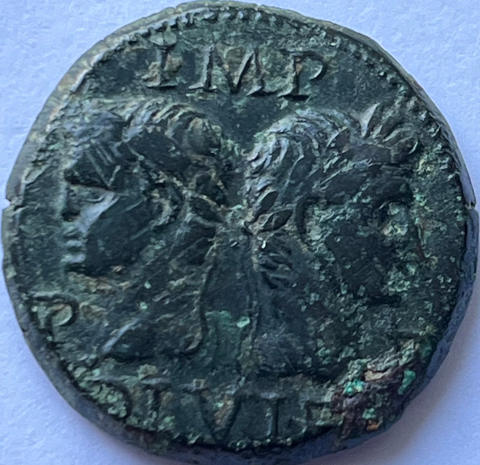 Schaarse Romeinse as Augustus en Agrippa, Ophalen of Verzenden, Overige landen, Losse munt
