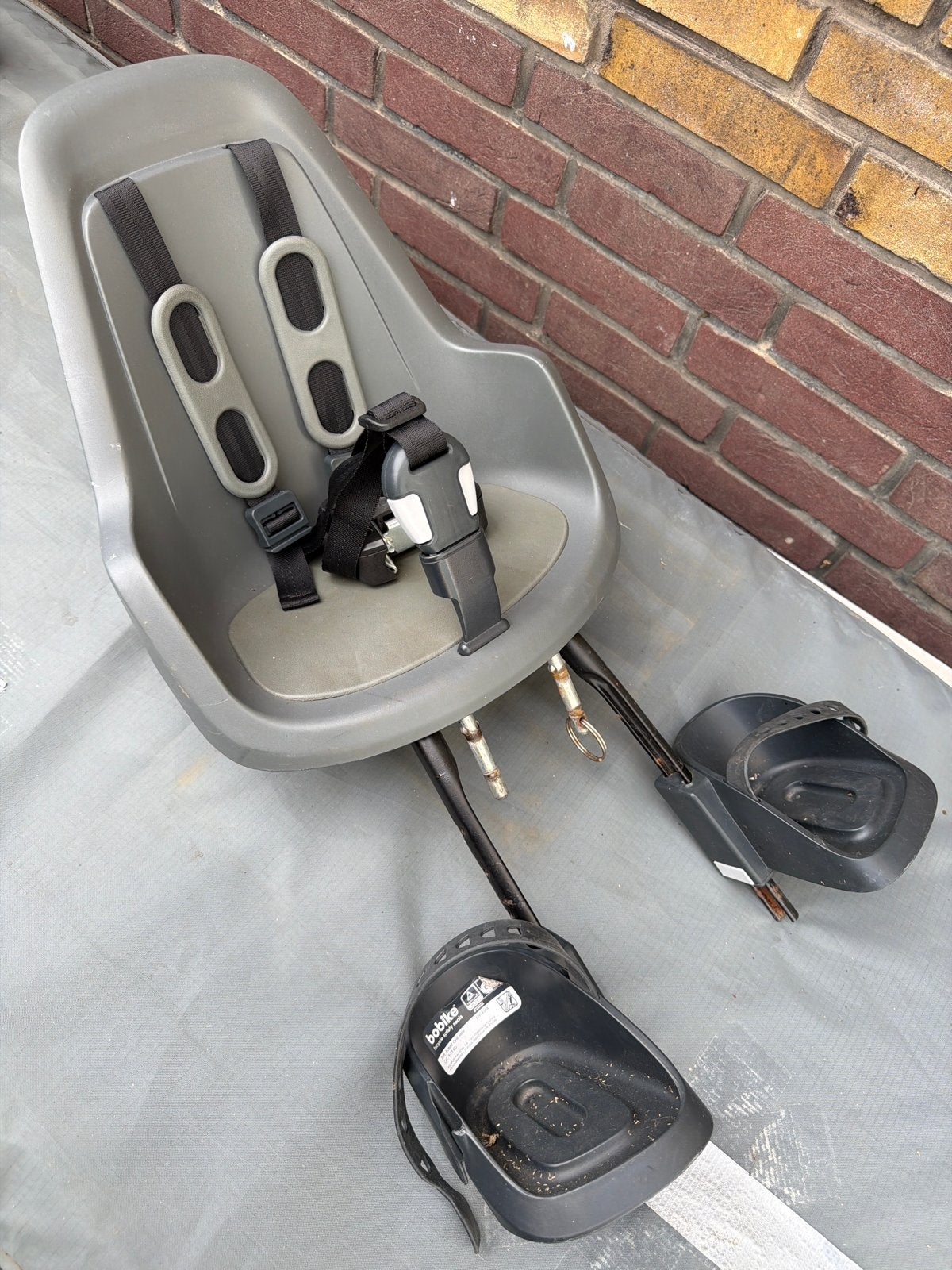 Bobike Achterzitje voor Kinderen - Grijs, Fietsen en Brommers, Fietsaccessoires | Fietsstoeltjes, Ophalen, Achterzitje, 9 t/m 18 kg