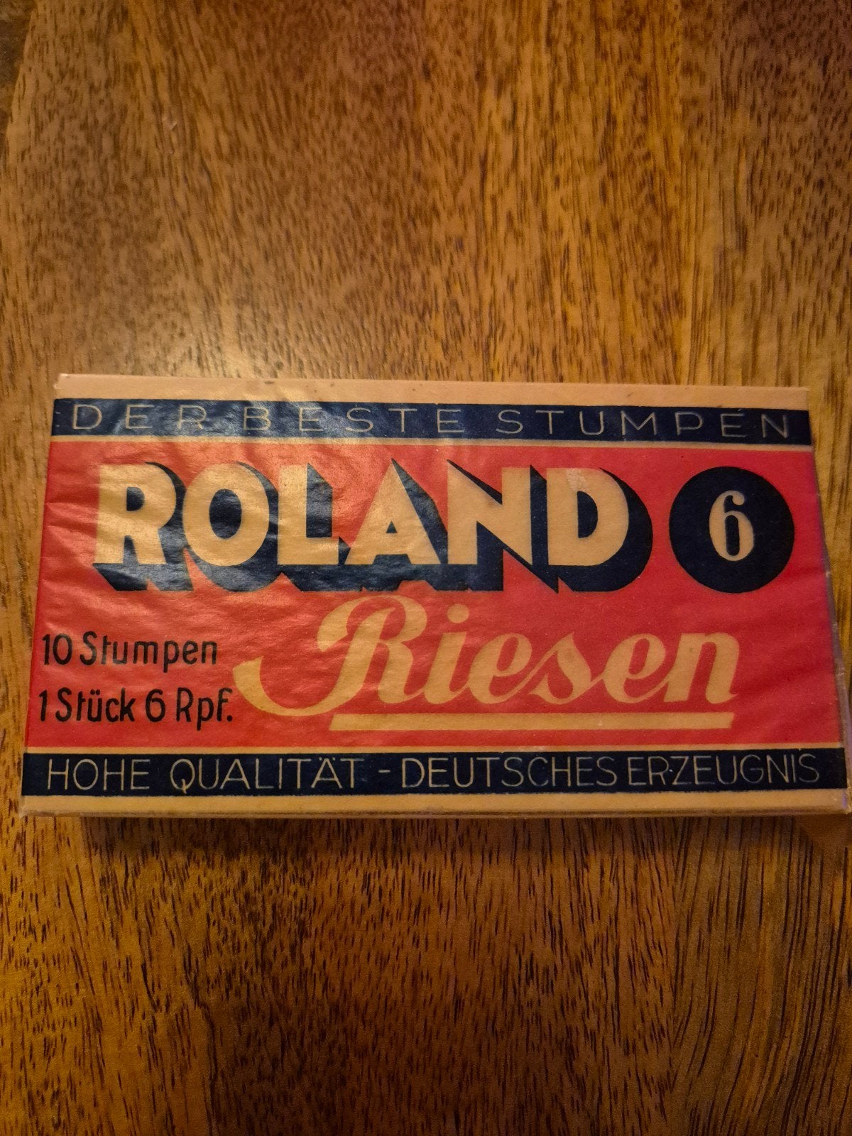 Vintage Roland Riesen Stümpen Sigarenverpakking, Verzenden, Gebruikt, Tabaksdoos of Verpakking