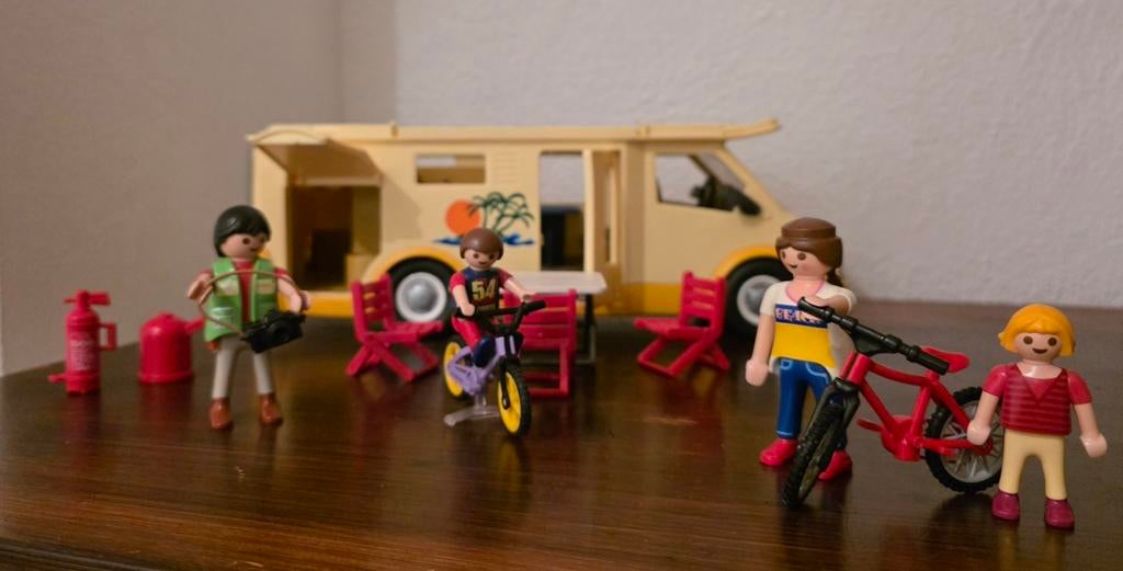 Playmobil Camper met Familie en Fietsen, Kinderen en Baby's, Speelgoed | Overig, Ophalen of Verzenden