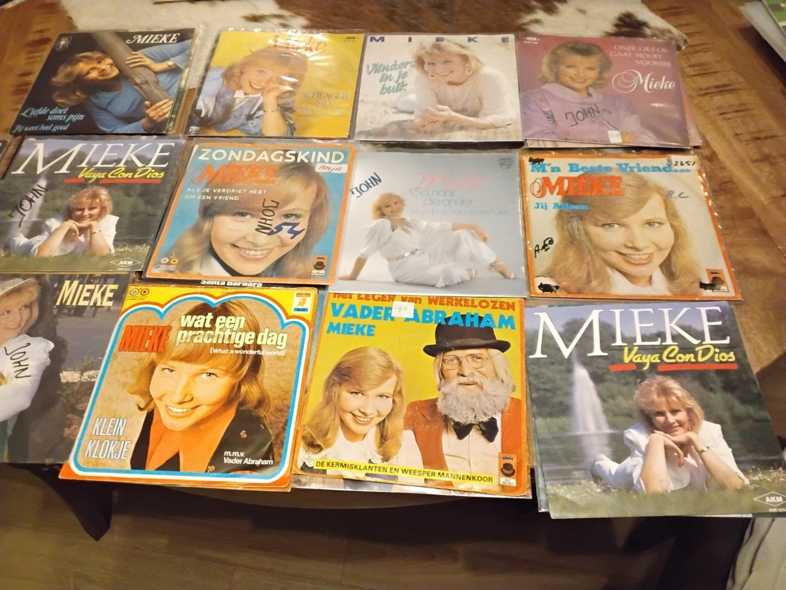partij verzameling singles Mieke 26 stuks, Verzenden, Gebruikt, Overige formaten, Levenslied of Smartlap