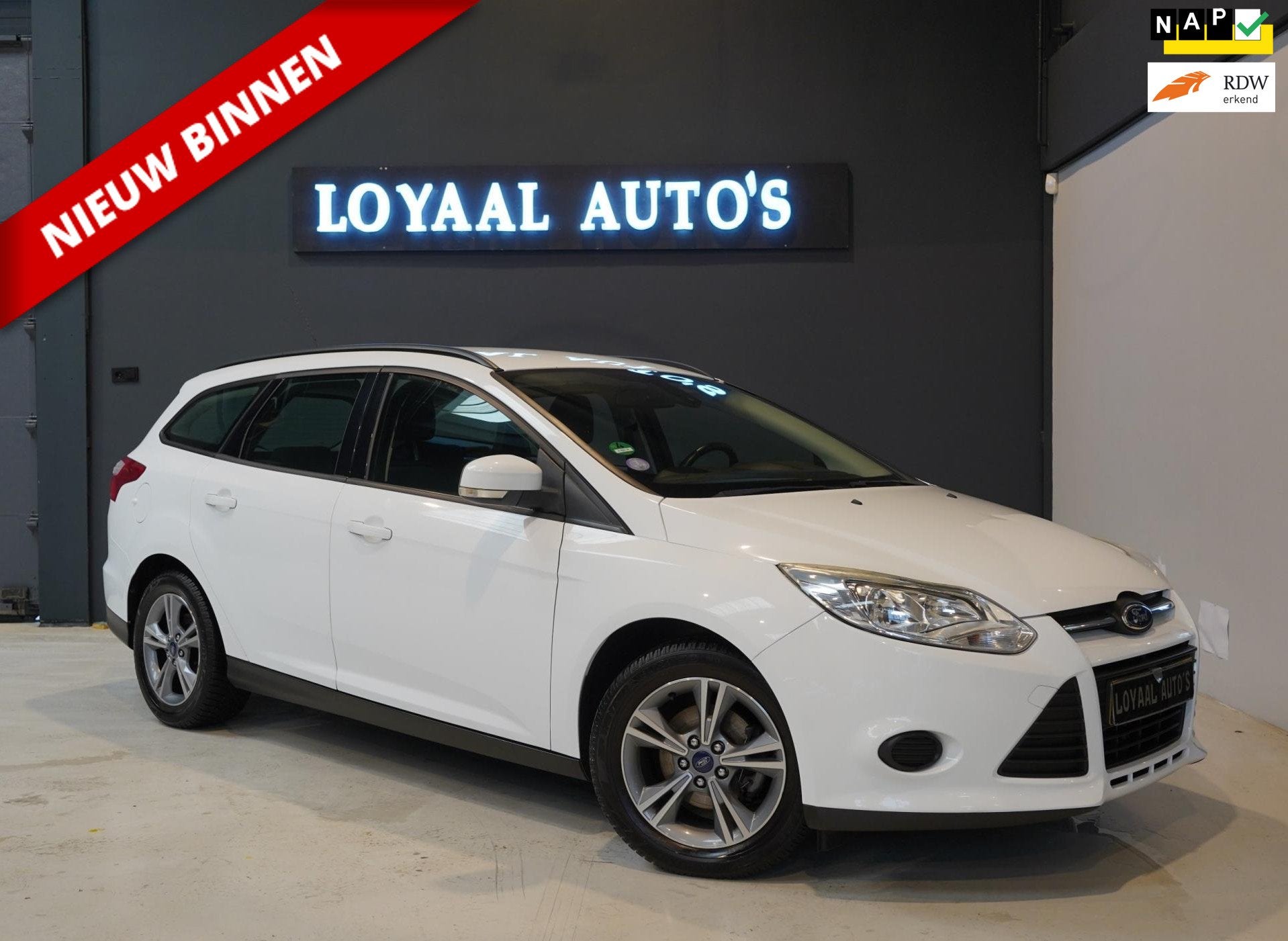 Ford Focus Wagon 1.0 EcoBoost Edition | 1E EIGENAAR | NAVI |, Euro 5, Gebruikt, Wit, Origineel Nederlands