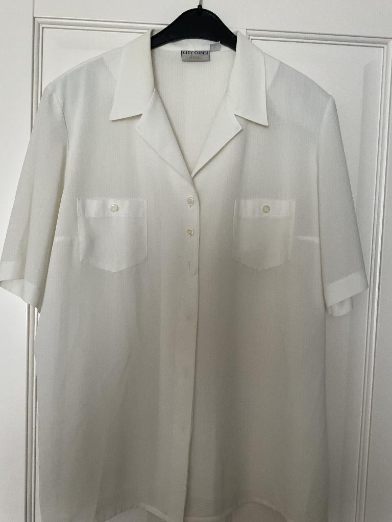 Blouse delmod, Ophalen of Verzenden, Zo goed als nieuw, Maat 42/44 (L), Beige