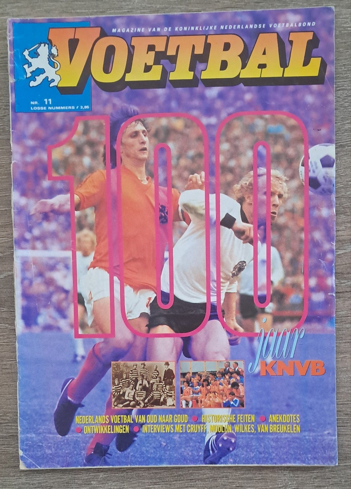 Voetbal Magazine: 100 Jaar KNVB - Johan Cruijff, Verzamelen, Sportartikelen en Voetbal, Ajax, Ophalen of Verzenden
