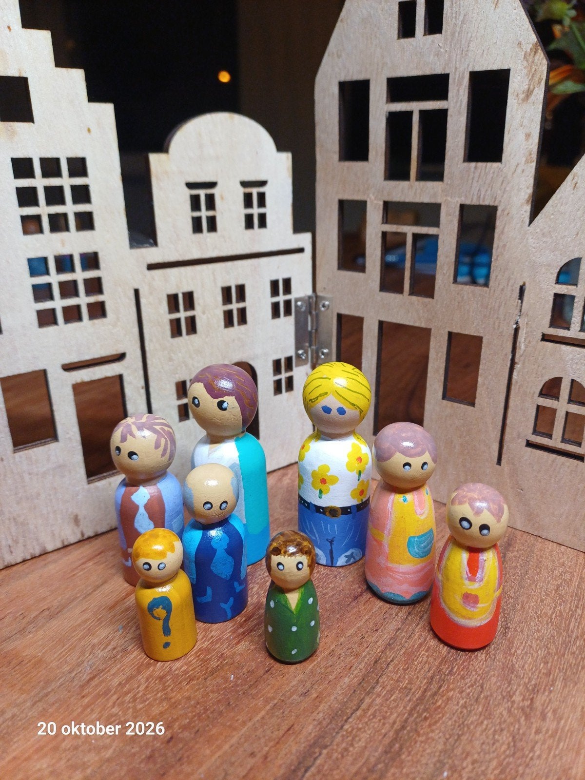 Houten poppetjes / pegg dol / familie opstelling set, Ophalen of Verzenden, Nieuw