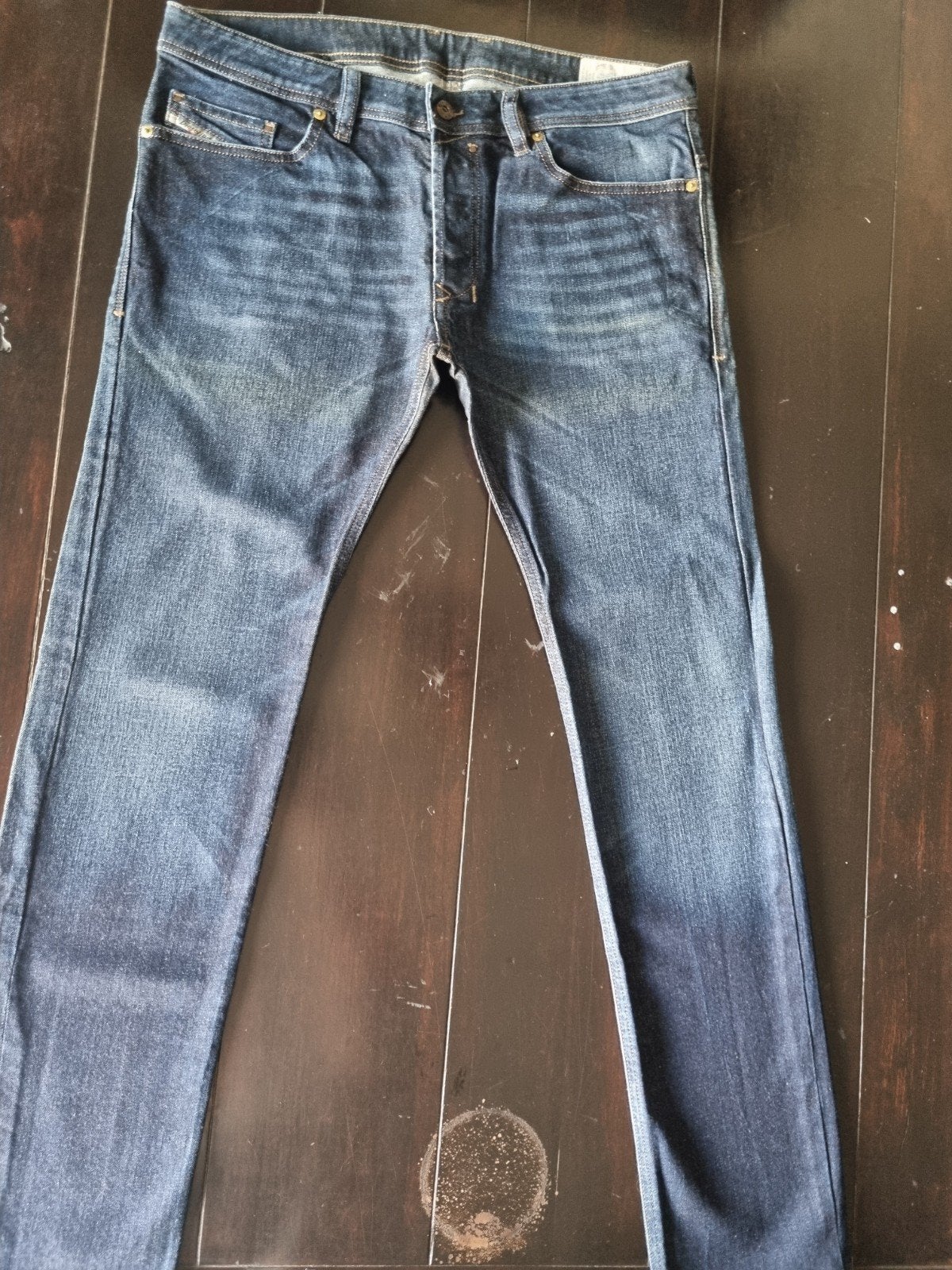 ZGAN DIESEL SAFADO SLIM STRAIGHT STRETCH JEANS SIZE 34/32, Ophalen of Verzenden, Zo goed als nieuw, Blauw, W33 - W34 (confectie 48/50)