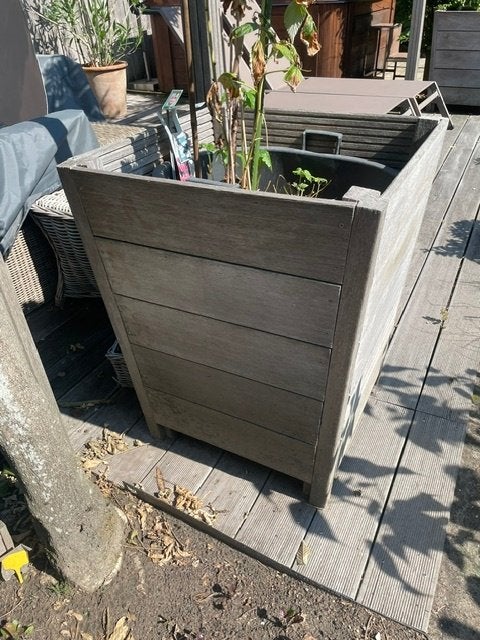 houten bloembak, Ophalen of Verzenden, Vierkant, Hout