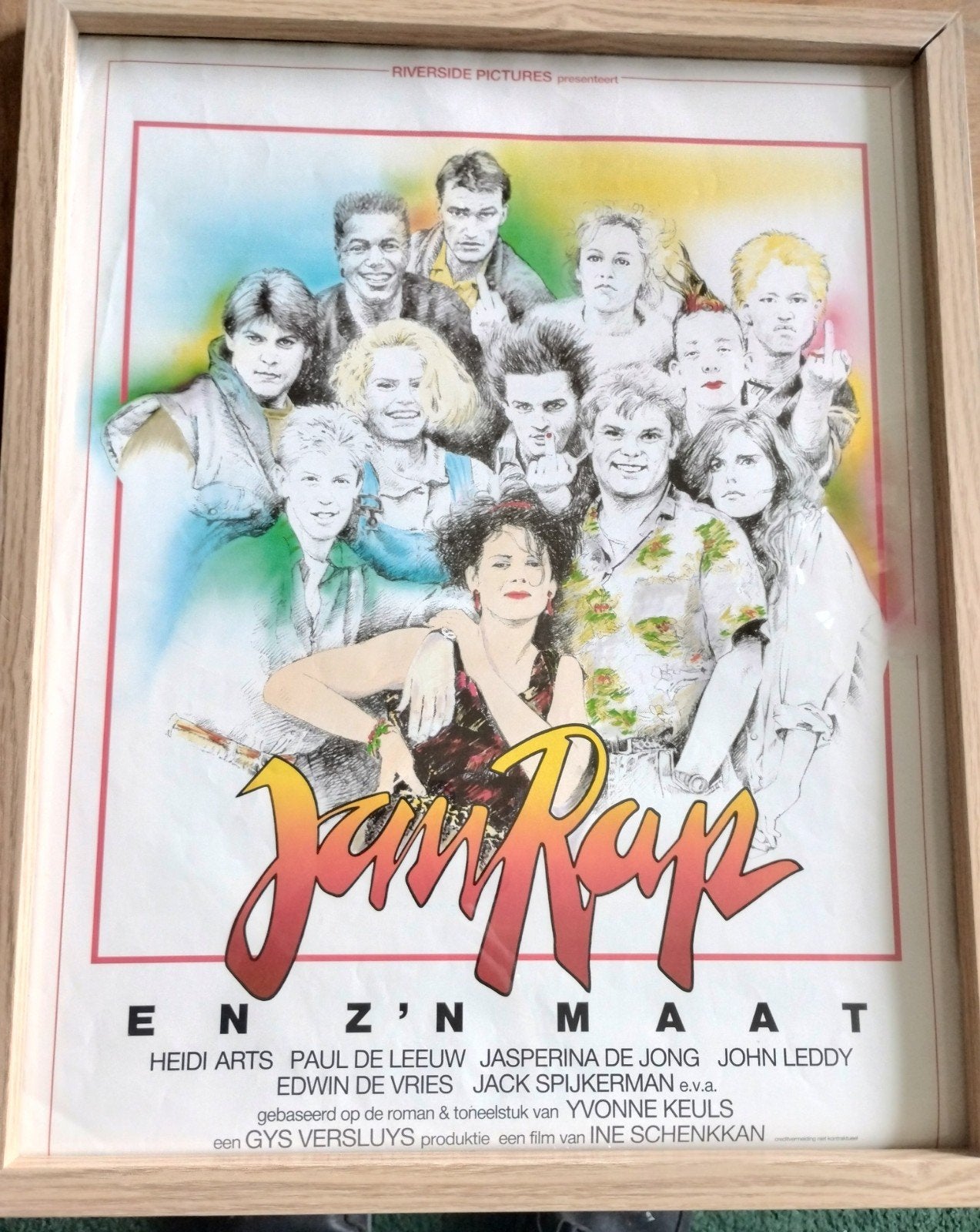 Jan Rap en z'n Maat - Originele Filmposter, Ophalen, Met lijst, A1 t/m A3, Film en Tv