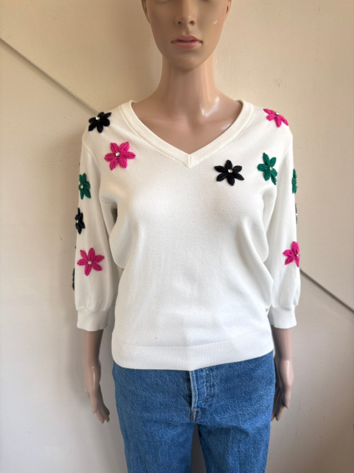 Studio Anneloes dunne trui maat S wit lenthe flower pullover, Ophalen of Verzenden, Zo goed als nieuw, Maat 36 (S), Wit