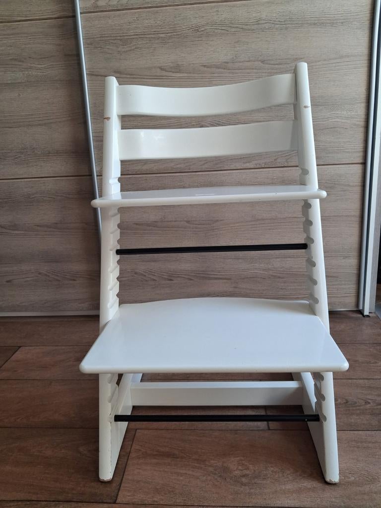 Stokke Tripp Trapp meegroeistoel wit, Ophalen, Gebruikt, Meegroeistoel