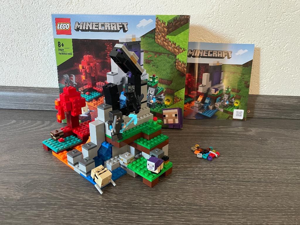 Lego Minecraft Het verwoeste portaal 21172, Minecraft, Lego, Ophalen of Verzenden, Zo goed als nieuw