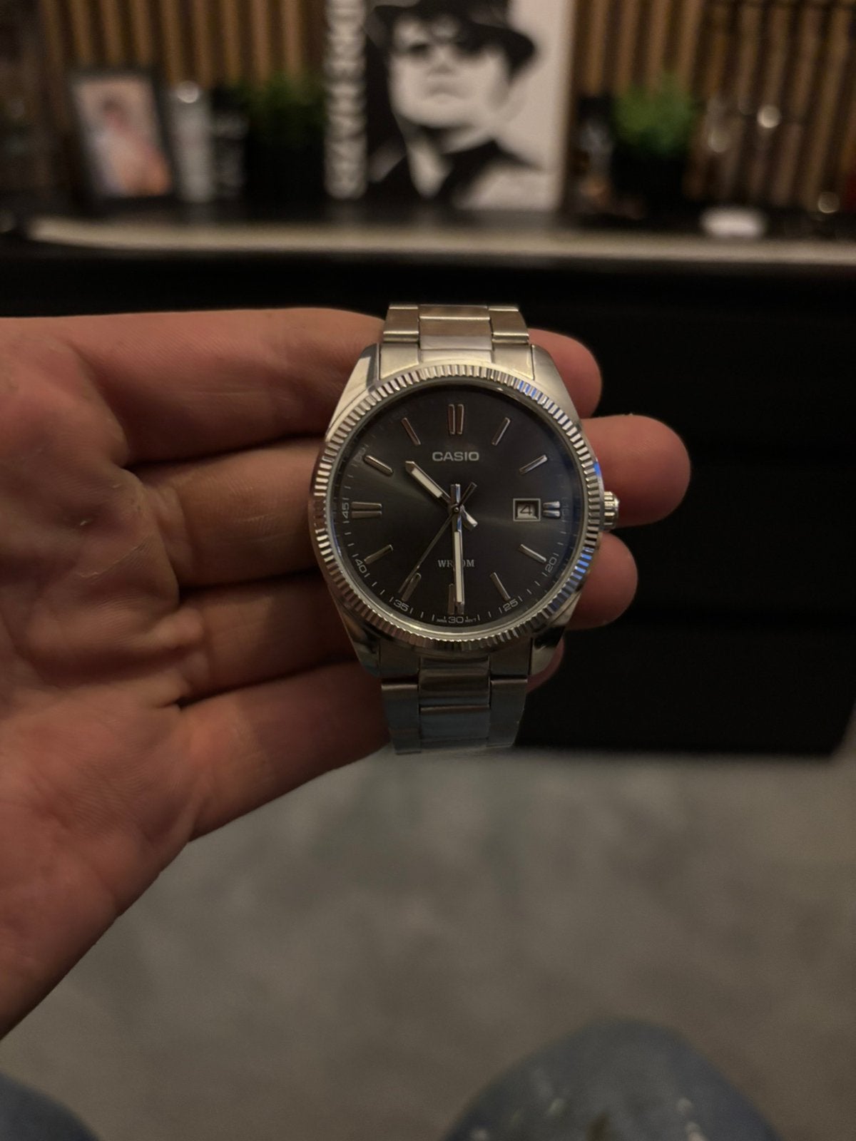 Casio horloge - Zo goed als nieuw met doos en kaartjes, Casio, Staal, Polshorloge, Ophalen of Verzenden