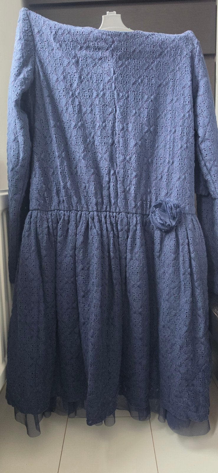 Moeder en dochter jurkjes - Blauw kant, Ophalen of Verzenden