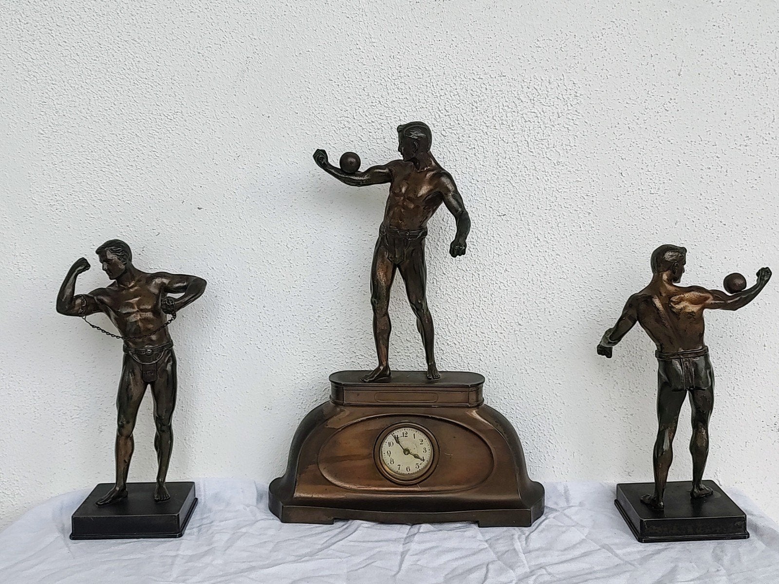 klokkenstel 1900 - 1910 fitness / krachtpatsers / circus, Ophalen