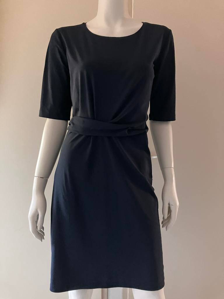 Donna Due donkerblauwe jurk maat 36/38, Kleding | Dames, Blauw, Ophalen of Verzenden, Maat 36 (S), Gedragen