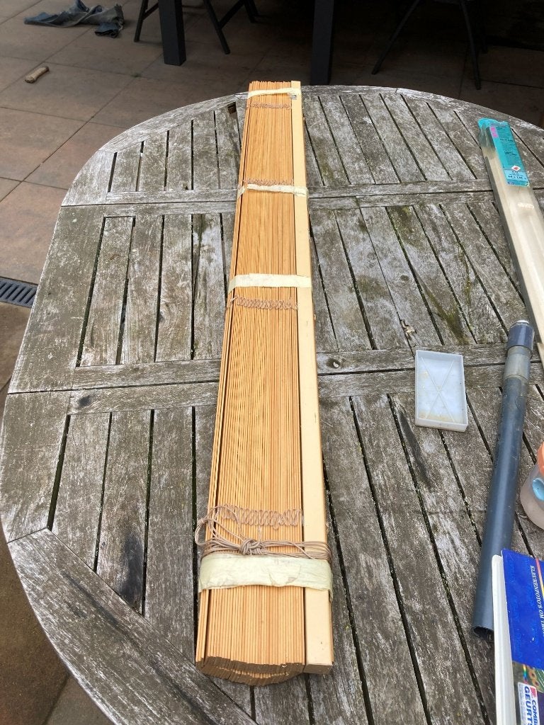 Gratis beuken (houten) Jaloezie, Ophalen, Hout, Gebruikt, Beige