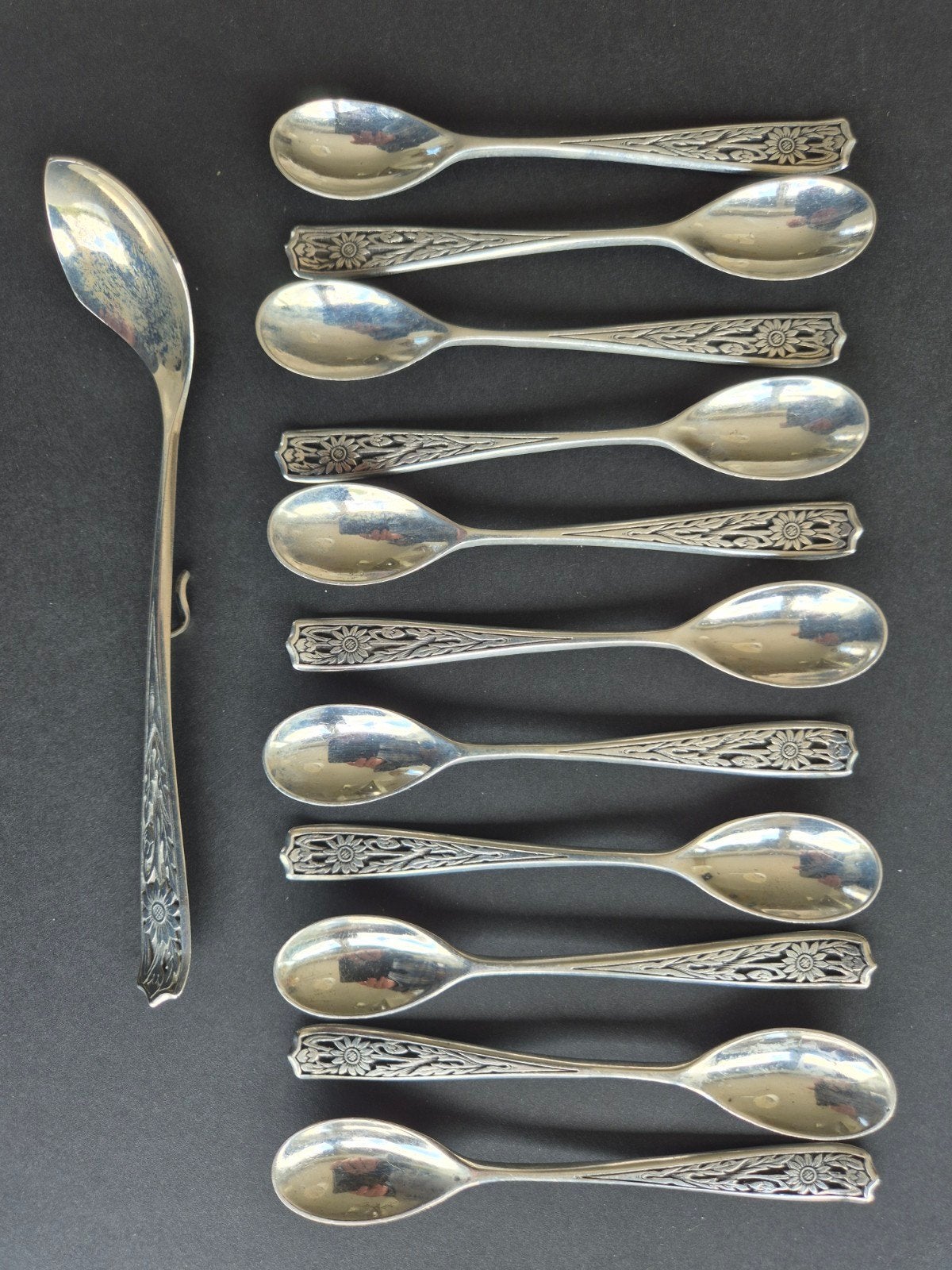 Zilveren Koffielepeltjes & Melklepel Fa. Moerkerk & Co., Antiek en Kunst, Ophalen of Verzenden