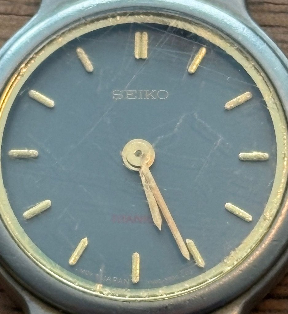 Seiko Vintage Quartz Titanium Horloge met bandstukjes, Sieraden, Tassen en Uiterlijk, Horloges | Dames, Polshorloge, Ophalen of Verzenden