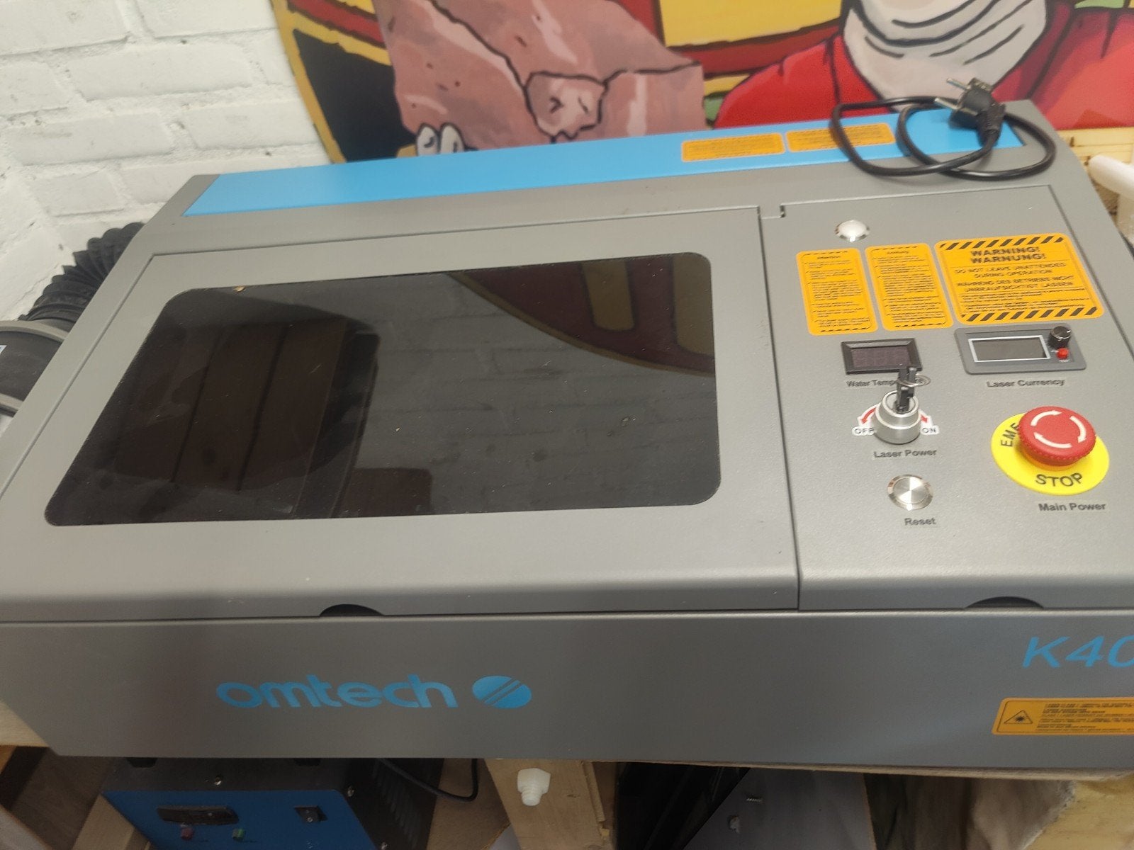 CO2 Laser graveermachine met chiller en afzuiging, Ophalen of Verzenden