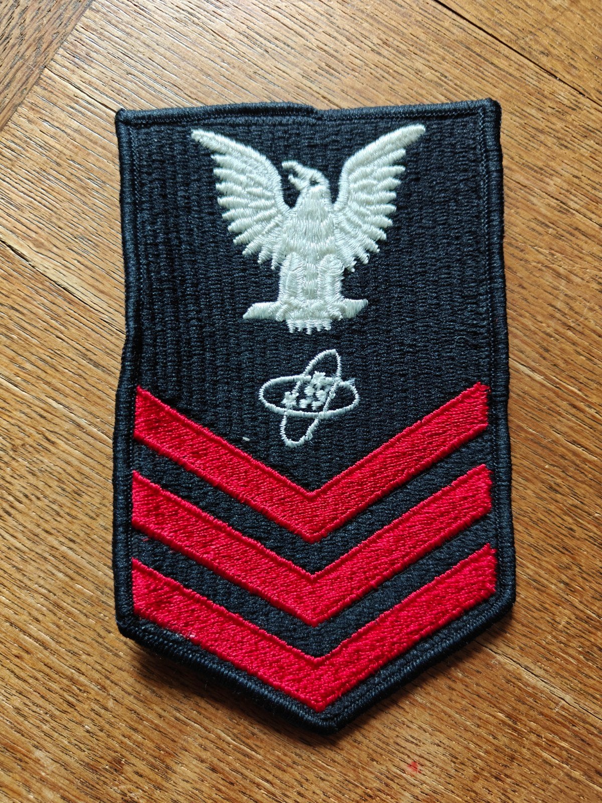Navy rang patch zwart 24, Ophalen of Verzenden, Marine, Amerika, Embleem of Badge
