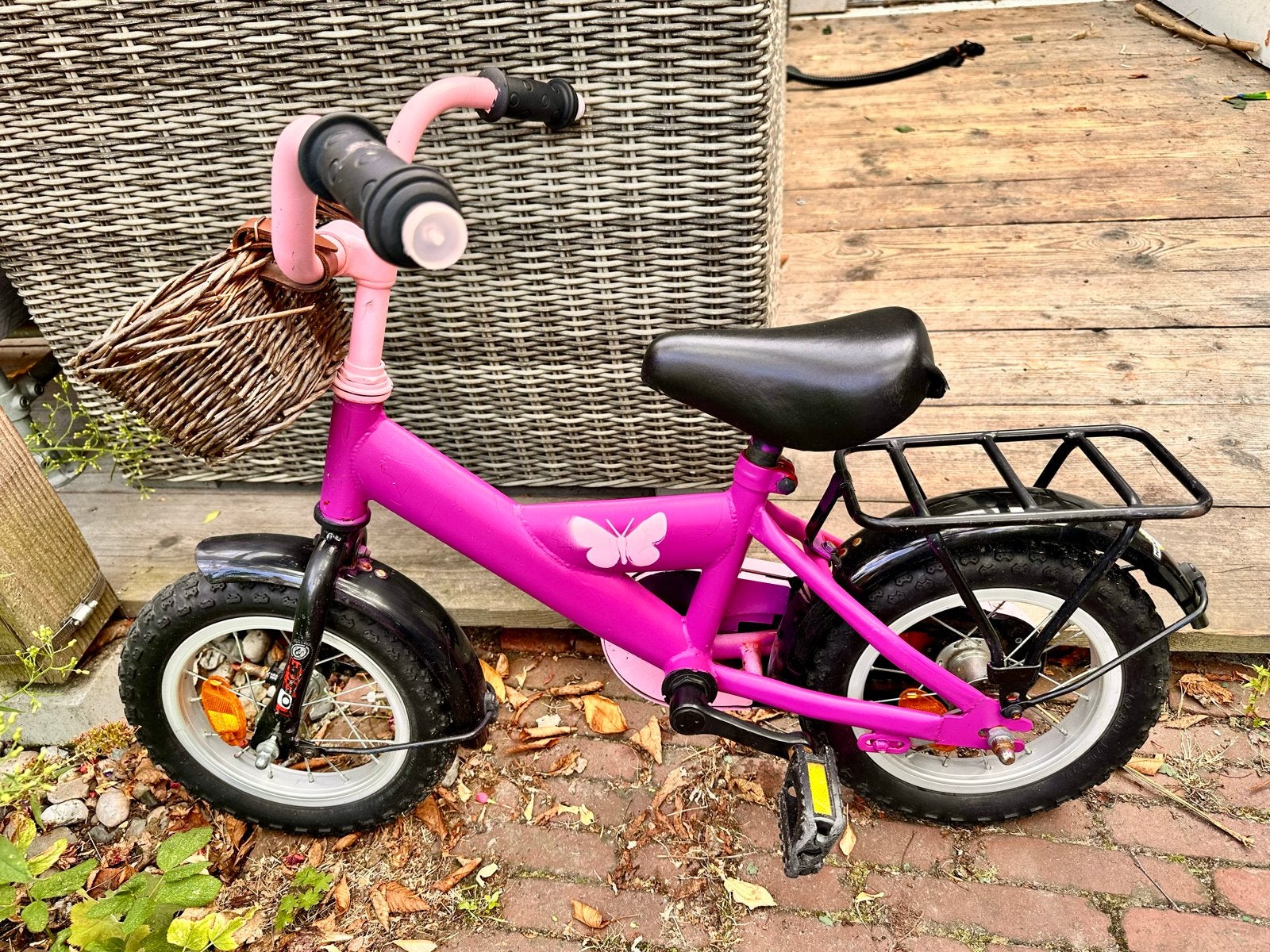 12,5 inch meisjesfiets met terugtrap rem - gebruikt, Ophalen, Gebruikt, Velgrem, 14 inch of minder