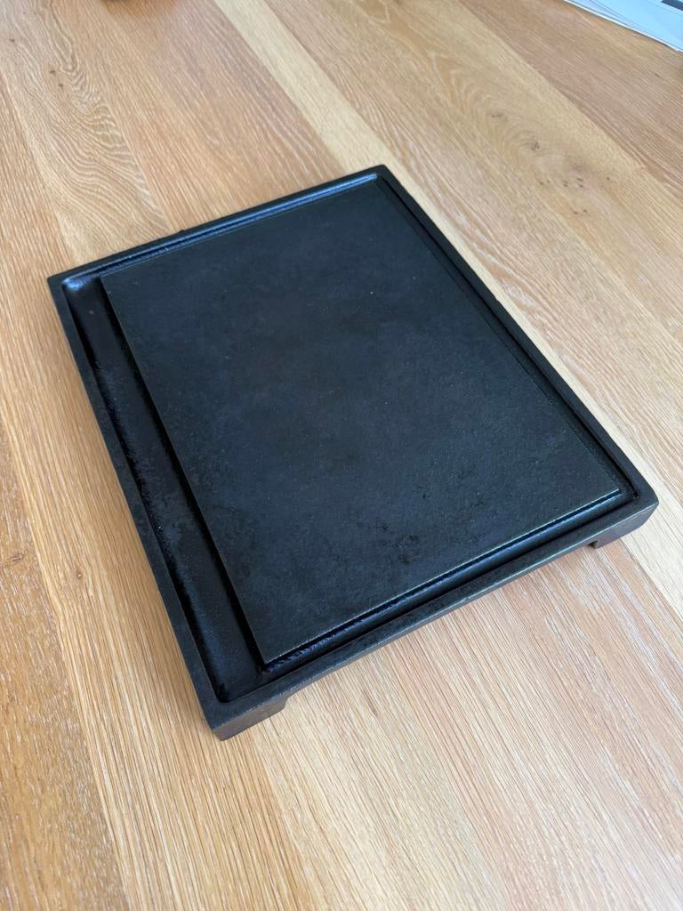 Borretti grillplaat / plancha, gietijzer, Huis en Inrichting, Keuken | Potten en Pannen, Ophalen, Zo goed als nieuw, Gietijzer