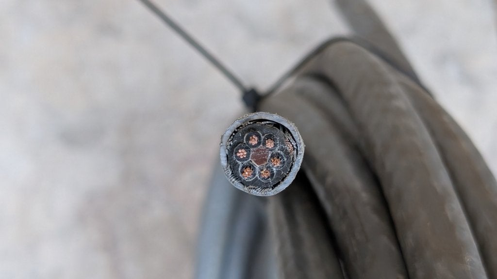 Grondkabel 6x1,5mm2 + as, Ophalen of Verzenden, Zo goed als nieuw, Kabel of Snoer