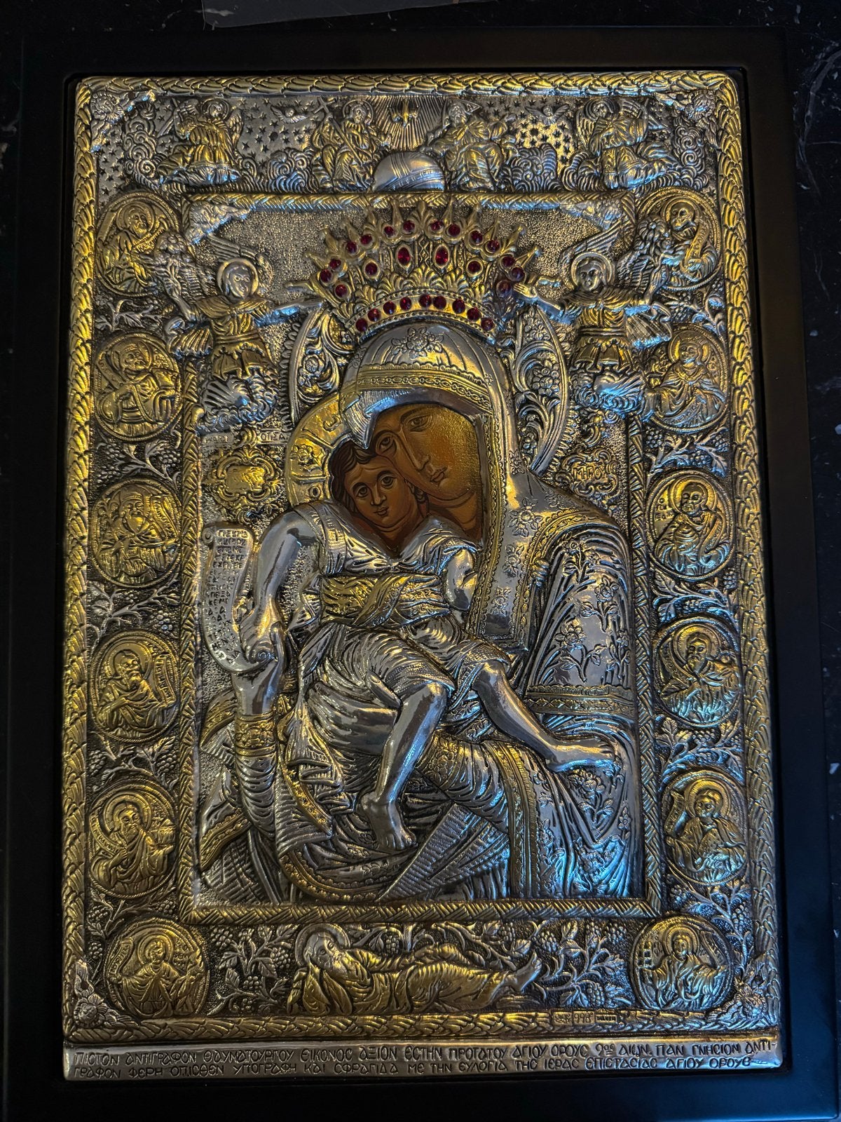 Grieks Byzantijns zilveren hang-kunststuk, Antiek en Kunst, Ophalen of Verzenden