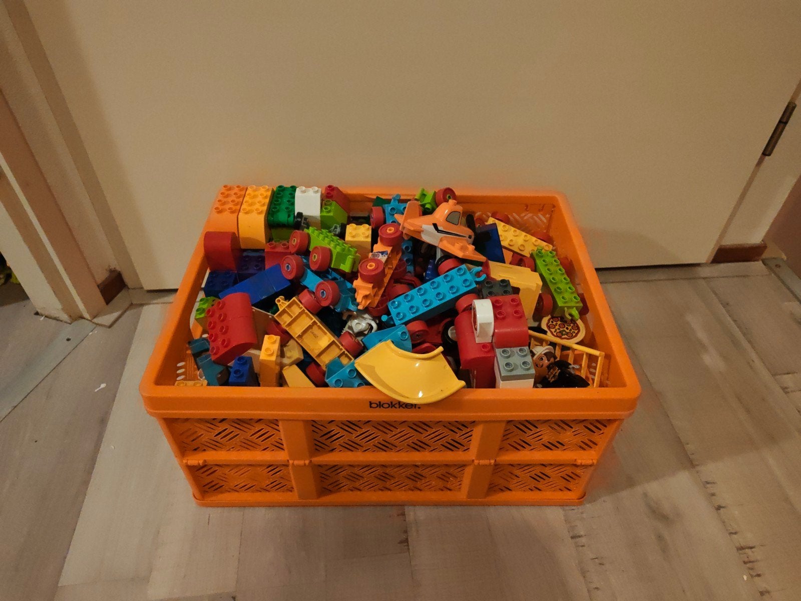 Krat vol aan Duplo, Kinderen en Baby's, Ophalen, Inclusief extra onderdelen, Gebruikt, Duplo