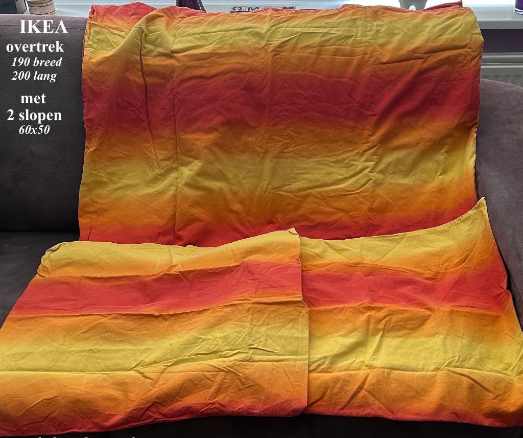 IKEA 190x200 dekbedovertrek 2 pers Oranje dekbedhoes, Ophalen, Gebruikt, Dekbedovertrek, Tweepersoons