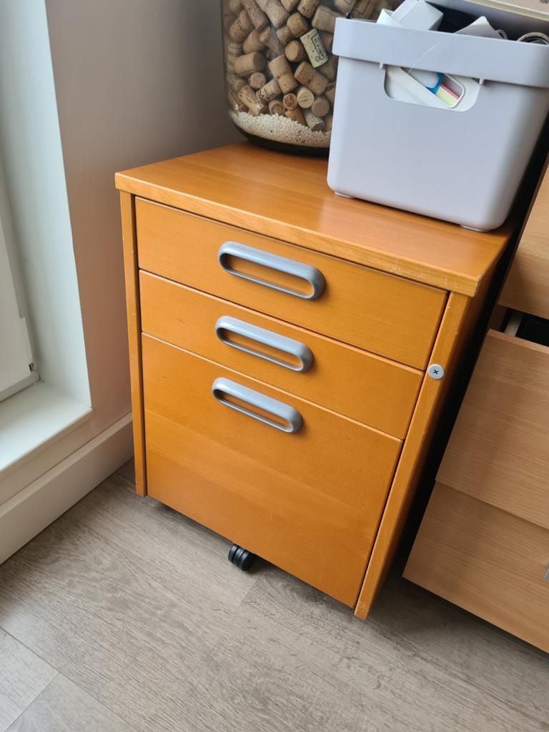Ikea ladekastje voor onder bureau, Huis en Inrichting, Kasten | Ladekasten, Ophalen, Gebruikt, 50 tot 100 cm, 3 of 4 laden