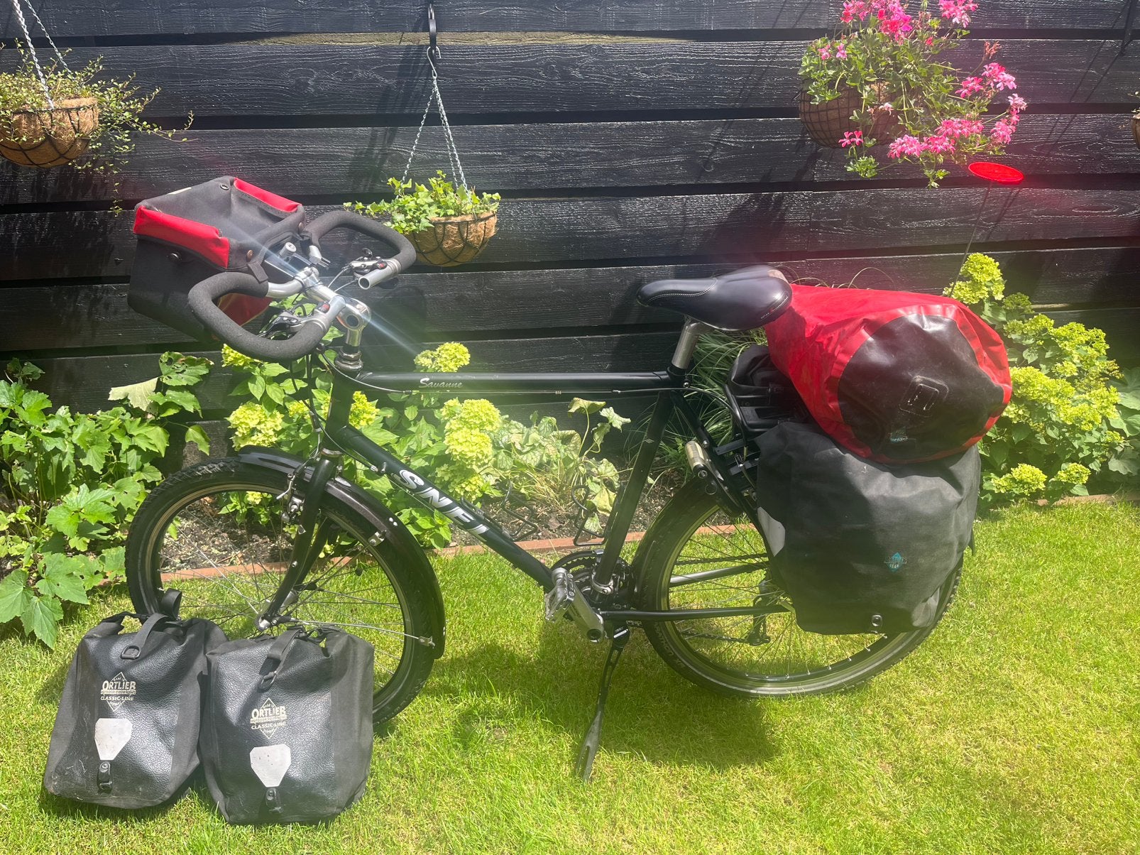 Savana Snel vakantiefiets, Sieraden, Tassen en Uiterlijk, Tassen | Reistassen en Weekendtassen, Ophalen, 30 cm of meer, Gebruikt