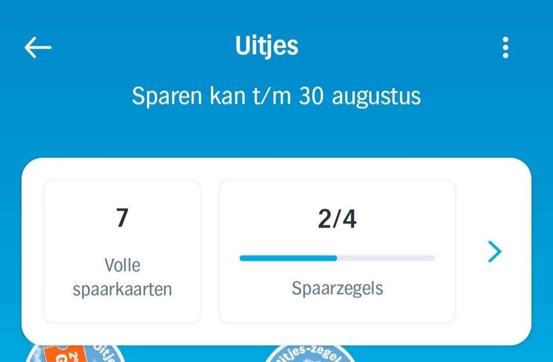 7 digitale AH sp.krt.uitjeszegels 2e kaartje gratis.P.stuk, Verzamelen, Supermarktacties, Albert Heijn, Ophalen