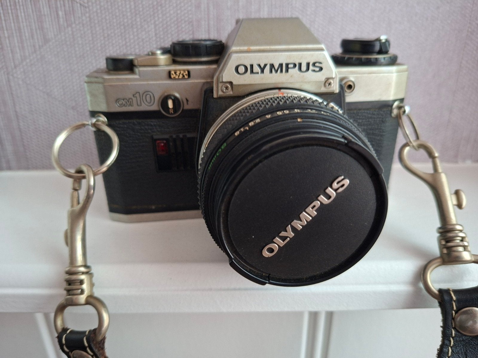 Olympus OM10 Spiegelreflexcamera met Zuiko 50mm f/1.8 lens, Ophalen of Verzenden, Gebruikt, Spiegelreflex, Olympus
