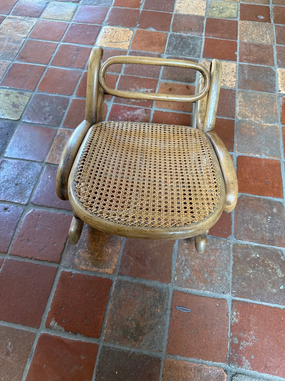Vintage Thonet voetenbankje, Ophalen