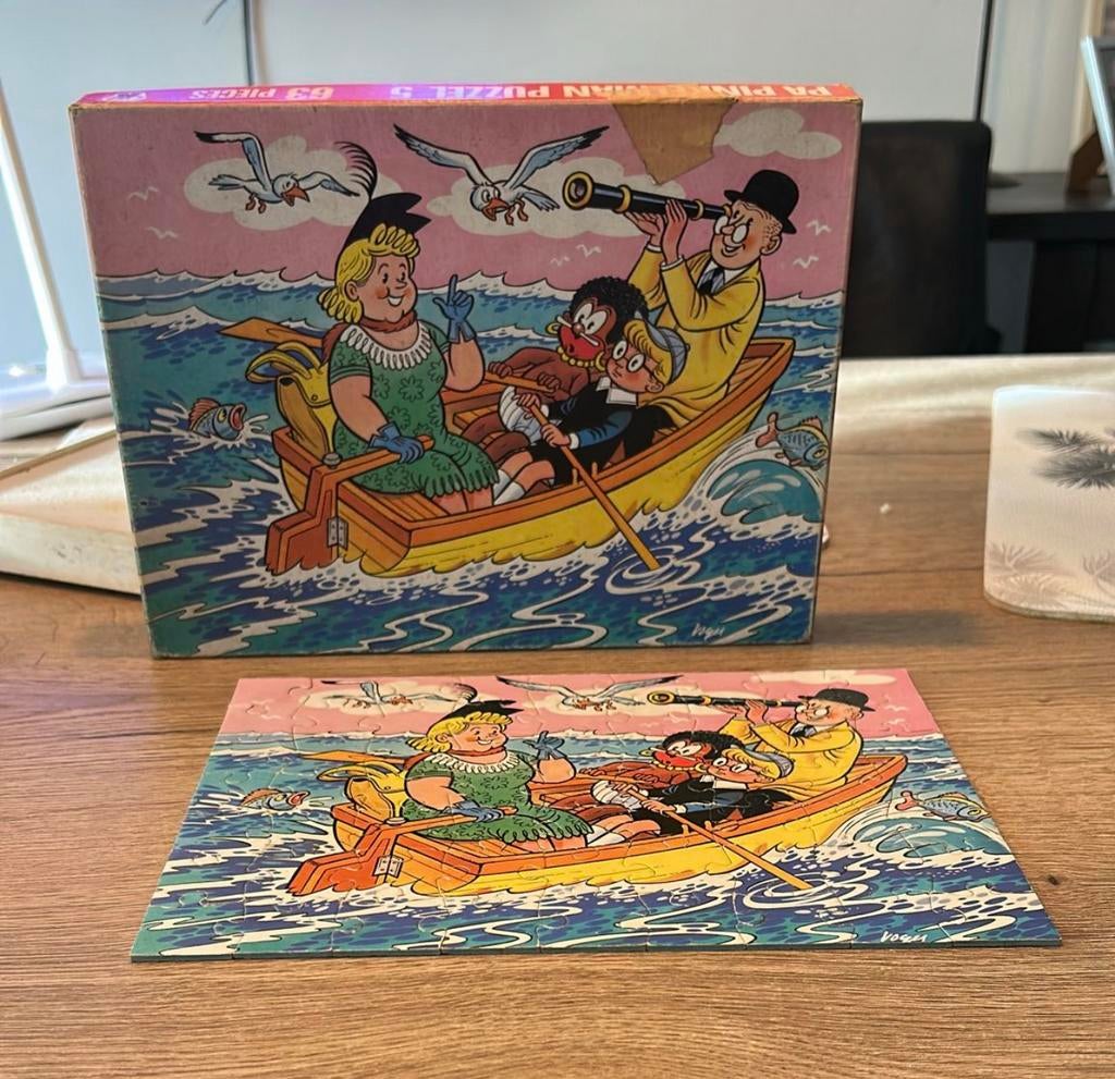 PA Pinkelman Nummer 5 Puzzel - 63 Stukjes Vintage Eldorado, Ophalen of Verzenden, Minder dan 500 stukjes, Gebruikt