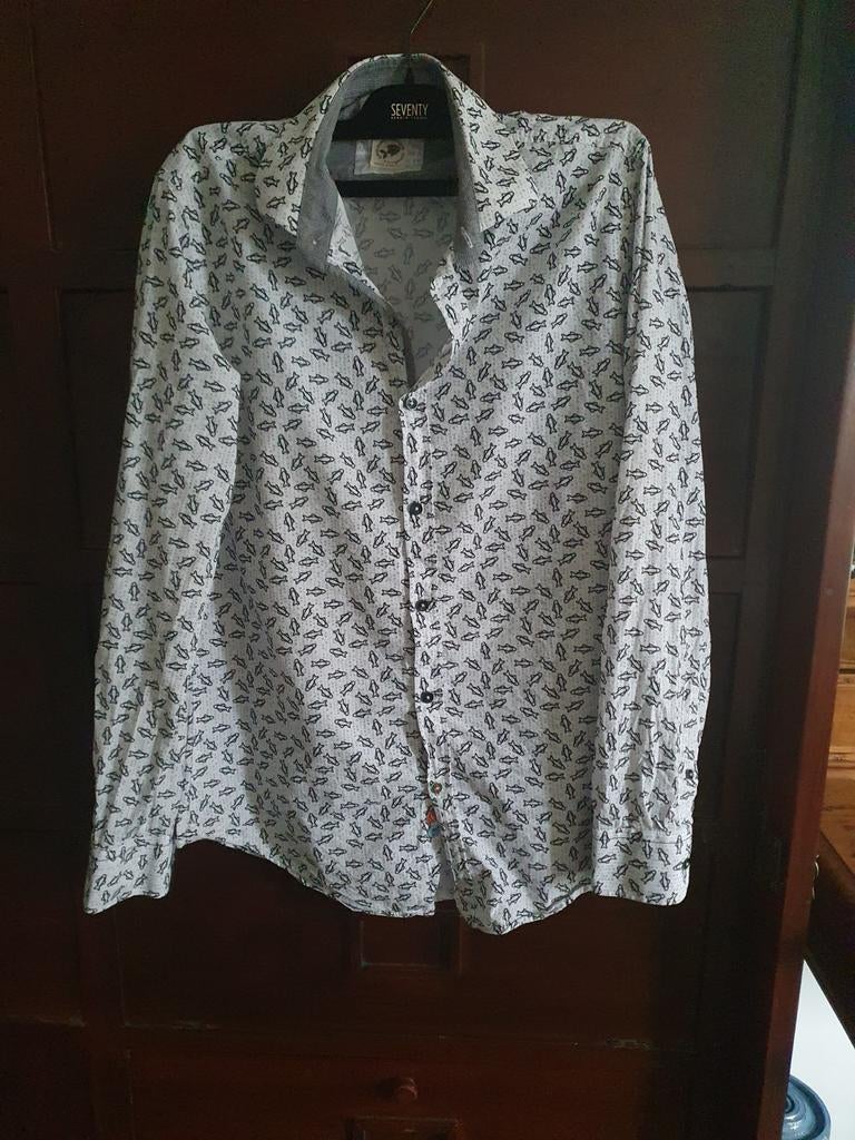 Fish Called Fred overhemd maat M, Kleding | Heren, Wit, Zo goed als nieuw, Fish Called Fred, Halswijdte 39/40 (M)