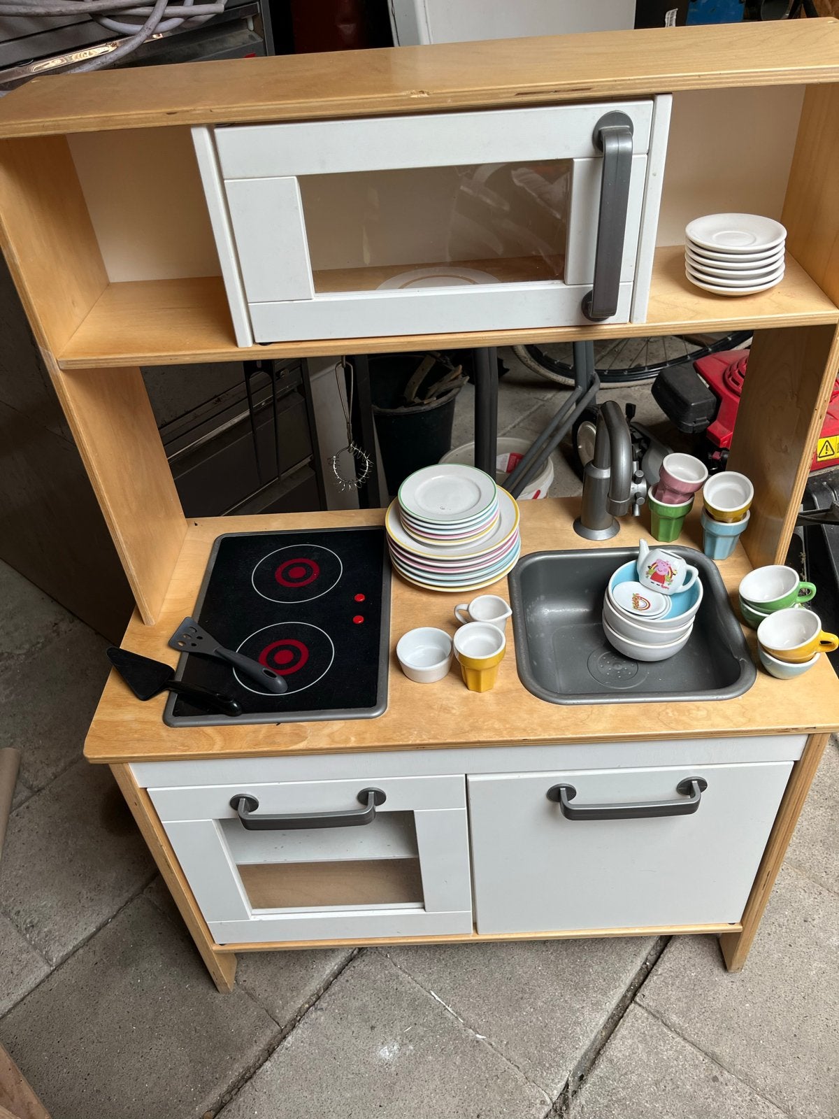 Houten speelkeuken met accessoires, Ophalen, Gebruikt, Hout, Speelkeuken