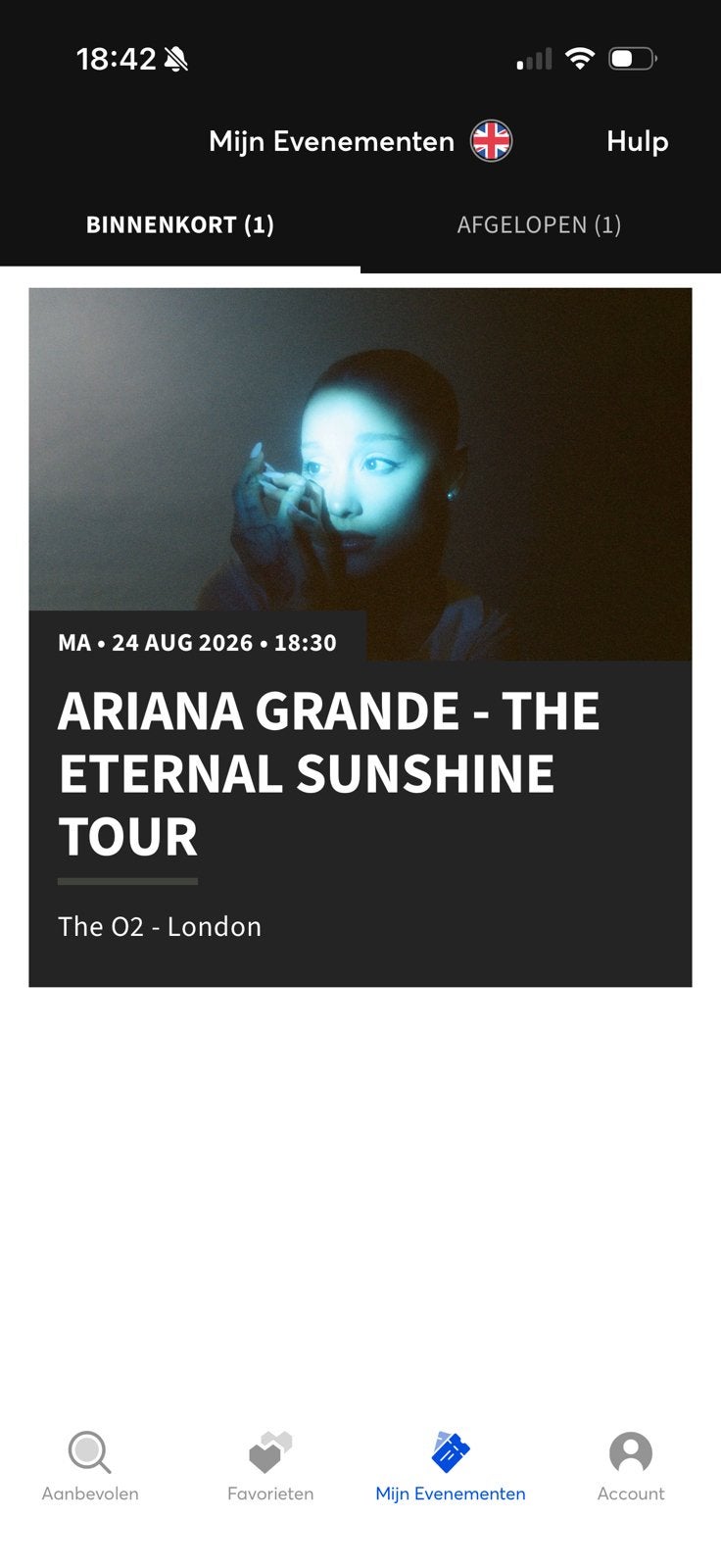 Ariana Grande  Concert Ticket Lounge Vip Package, Eén persoon