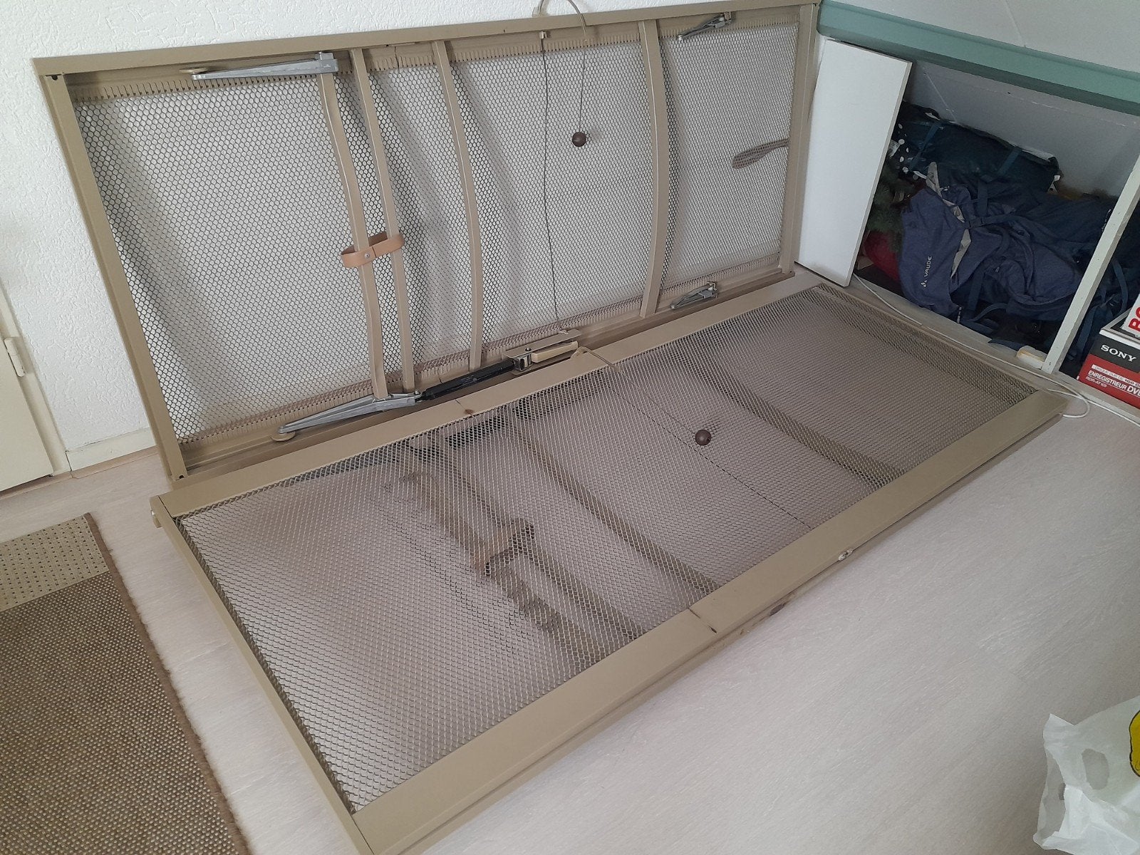 2 Auping spiraalbodems 80x190 verstelbaar, Huis en Inrichting, Ophalen, Eenpersoons, Beige, 190 cm of minder
