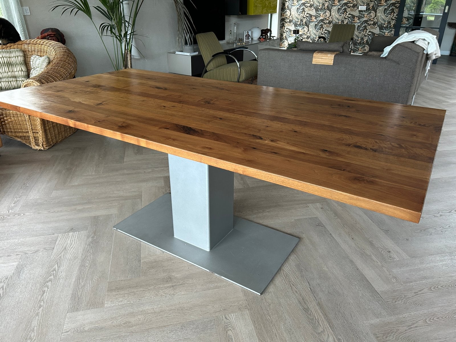 Bert Plantagie notenhouten eettafel 200x100 cm, Huis en Inrichting, Tafels | Eettafels, Ophalen, Gebruikt, 100 tot 150 cm, 200 cm of meer
