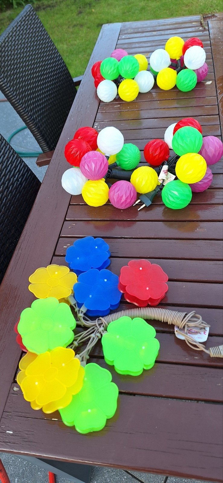 Feestelijke Lichtslingers - Bolletjes & Bloemen, Overige merken, Gebruikt, Kunststof, Meerkleurig