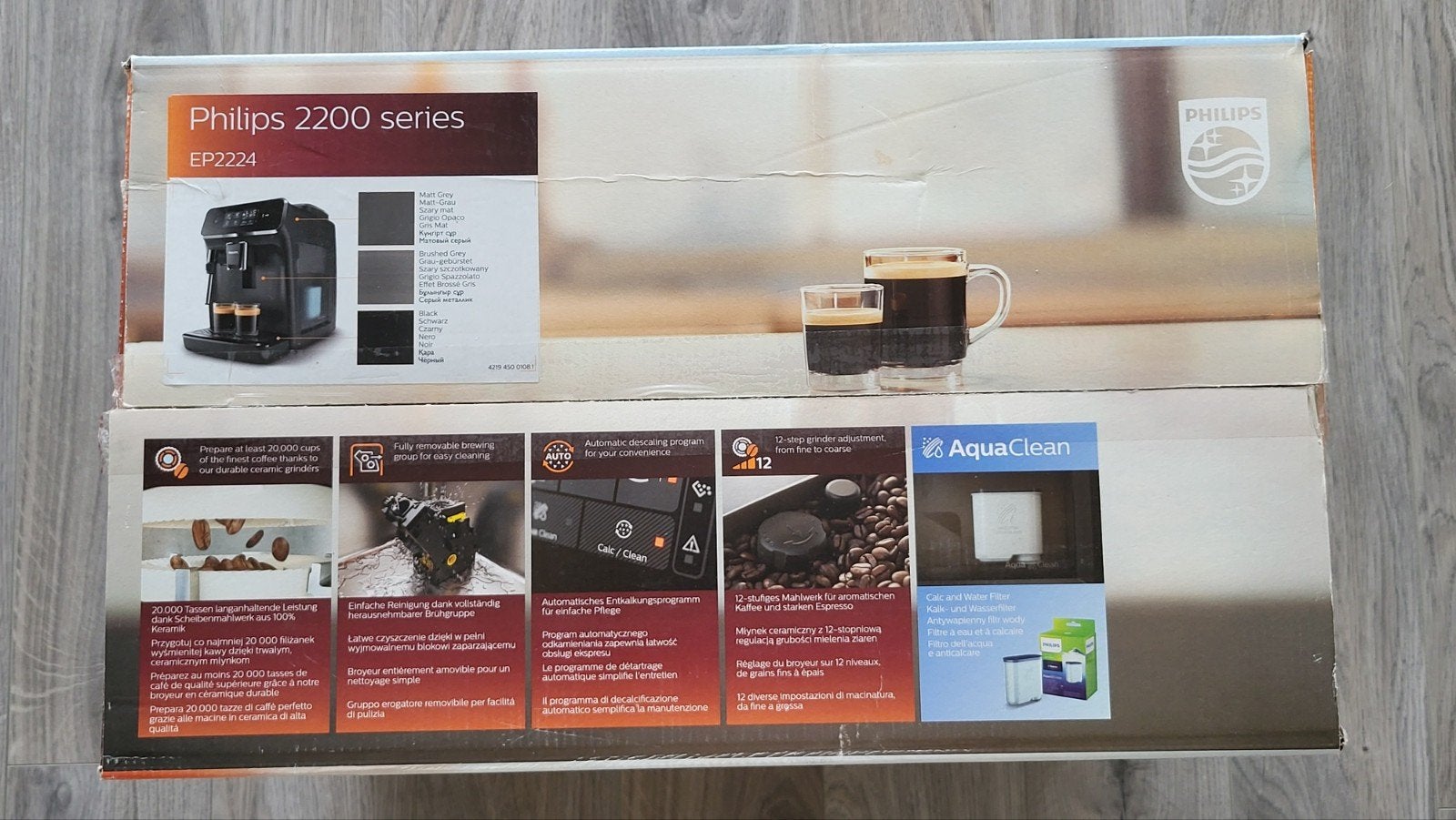 Philips 2200 serie EP2224/10 volautomatische espressomachine, Witgoed en Apparatuur, Koffiezetapparaten, Ophalen, Zo goed als nieuw