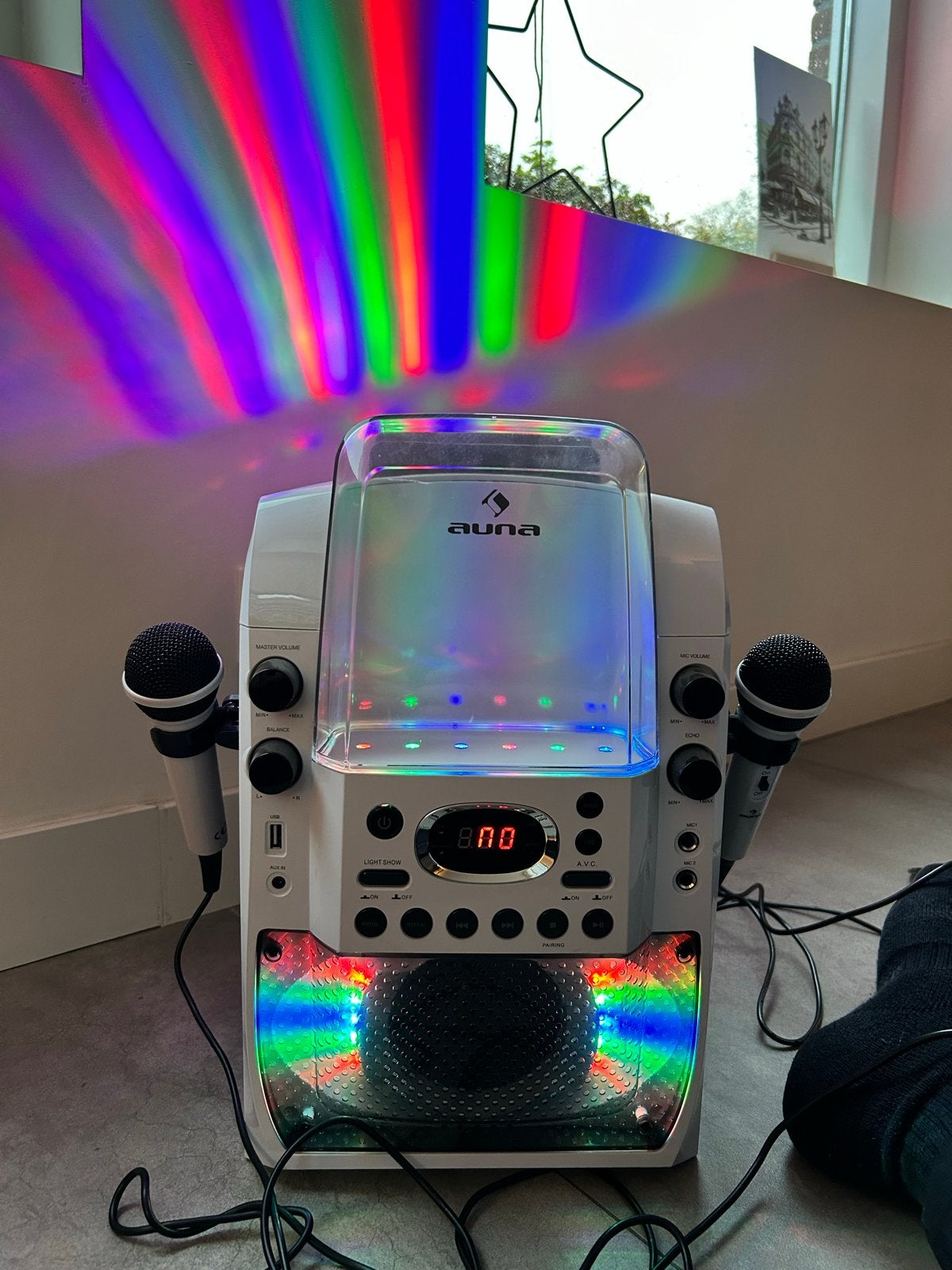 Auna Kara Liquida BT Karaoke-installatie met Bluetooth, Ophalen of Verzenden, Zo goed als nieuw, Complete set