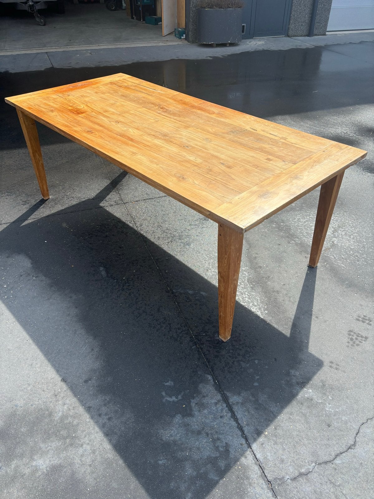 Teakhouten eettafel 100x220 cm, Ophalen