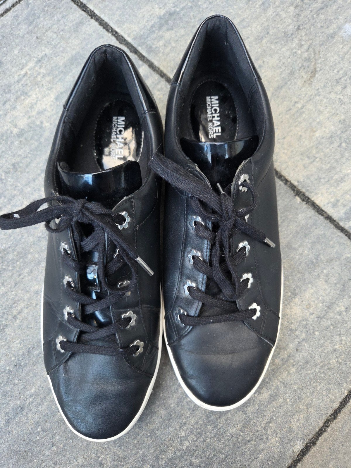 MICHAEL KORS SNEAKERS...zwart met zilver...MAAT 42.5, Ophalen of Verzenden, Zo goed als nieuw, Zwart, Sneakers of Gympen