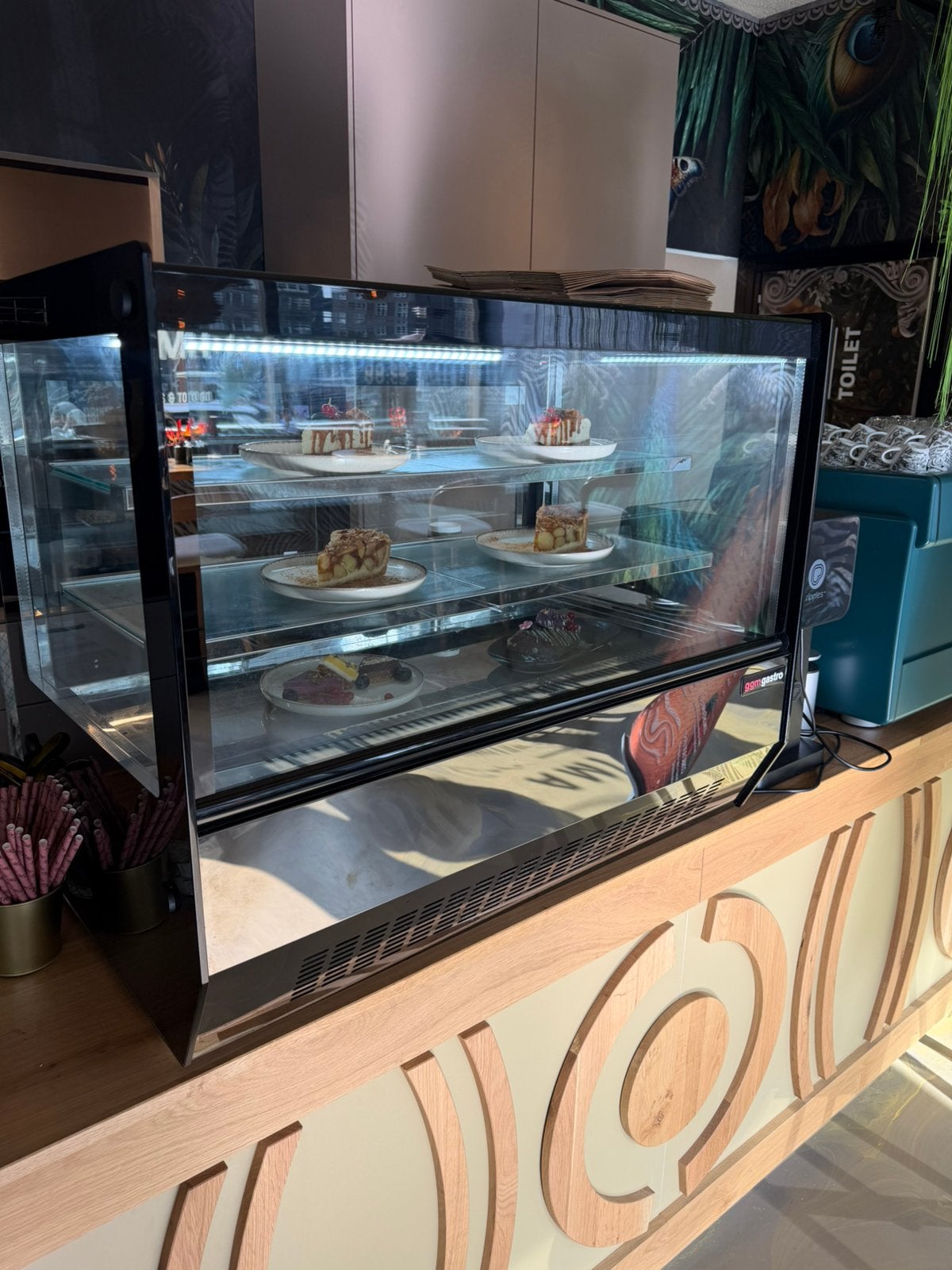 Koel vitrine taart vitrine 90 cm breed, Ophalen